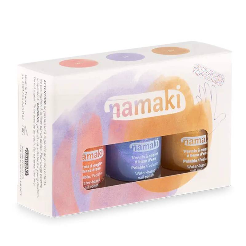 namaki - Nagellack Set Gold/Coral/Lavendel abziehbar von namaki