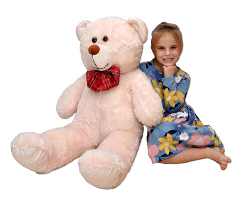 nana shop Teddybär, XXL Kuschelbär, 120 cm groß Plüschbär, Ecru-Teddybär von nana shop