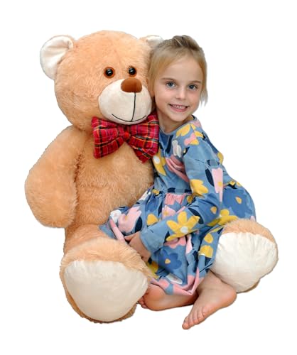 nana shop Teddybär, XXL Kuschelbär, 120 cm groß Plüschbär, Stofftier Plüschtier, Kuscheltier, Karamellbär von nana shop