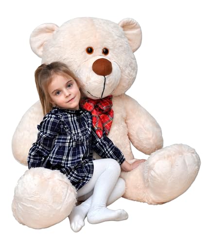 nana shop Teddybär, XXL Kuschelbär, 140cm groß Plüschbär, Ecru-Teddybär von nana shop