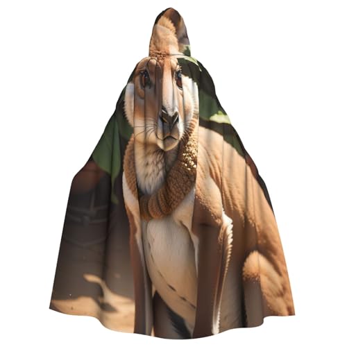 Funny For Kangaroo Zoo Print Unisex Hooded Cloak, Adult Cosplay Costume Cape Hood Robe For Halloween Parties von nanger