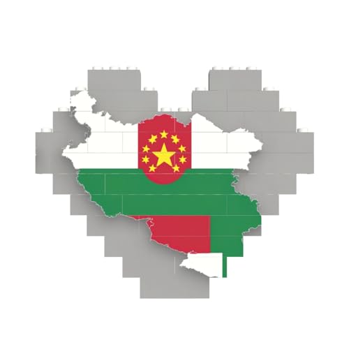 Tadschikistan-Flagge, Karte mit Kreis, Sternen, Druck, herzförmiges Baustein-Puzzle, personalisiertes individuelles Geschenk für Männer und Frauen von nanger