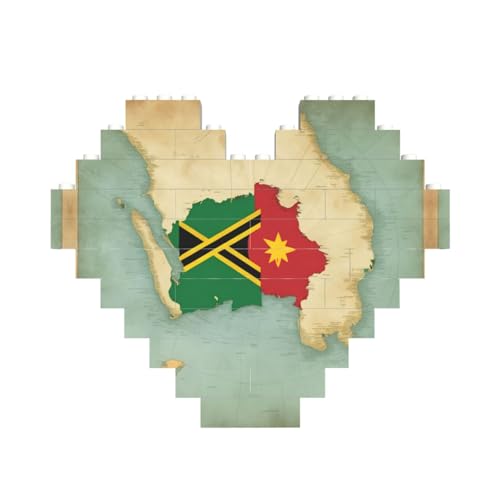 Vanuatu in Australien Druck Herzförmiges Baustein-Puzzle, personalisiertes individuelles Geschenk für Männer und Frauen von nanger