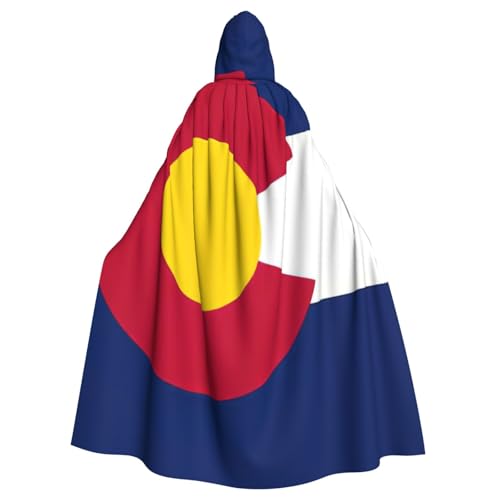 nanger Colorado Unisex Kapuzenumhang mit Staatsflagge, Erwachsenen-Cosplay-Kostüm, Umhang mit Kapuze, Robe für Halloween-Partys von nanger