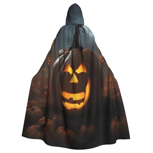 nanger Halloween-Kürbis-Umhang mit Kapuze, Unisex, für Erwachsene von nanger