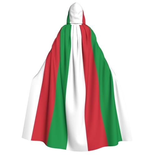 nanger Kapuzenumhang mit italienischer Flagge, Uni, Erwachsene, Halloween, Cosplay, Hexenhaube, Robe, Vampir-Party-Kostüm von nanger