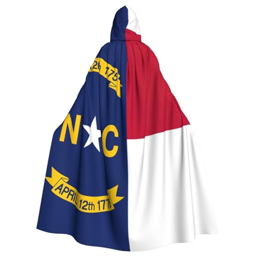 nanger North Carolina Unisex Kapuzenumhang mit Staatsflagge, Erwachsenen-Cosplay-Kostüm, Umhang mit Kapuze, Robe für Halloween-Partys von nanger