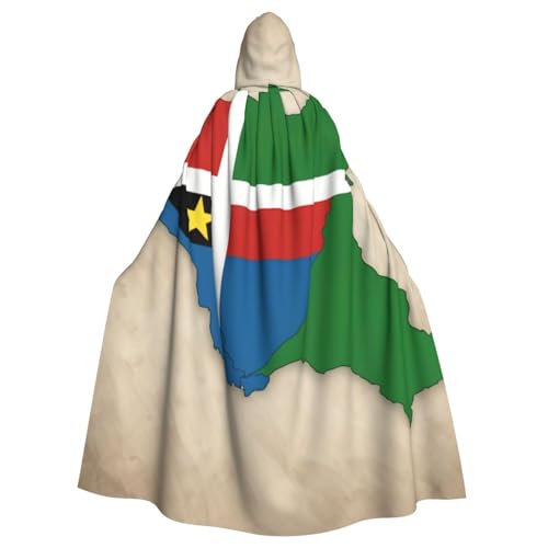 nanger Sao Tome und Principe-Flagge, Map02-Druck, Unisex, Kapuzenumhang für Erwachsene, Cosplay-Kostüm, Umhang, Kapuze, Robe für Halloween-Partys von nanger