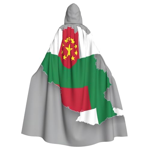 nanger Umhang mit Kapuze, Motiv: Tadschikistan-Flagge, Karte mit Kreis, Sternen, Unisex, für Erwachsene, Cosplay-Kostüm, Umhang für Halloween-Partys von nanger