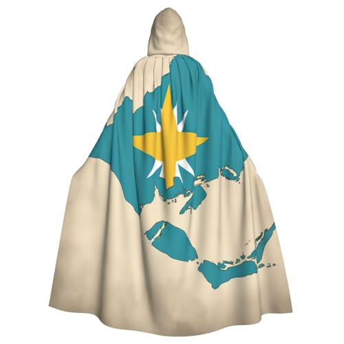 nanger Umhang mit Kapuze und Bahamas-Flagge, mit Insel-Druck, Unisex, für Erwachsene, Cosplay-Kostüm, Umhang, Kapuze, Robe für Halloween-Partys von nanger