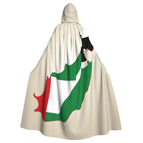 nanger Unisex-Kapuzenumhang mit der Flagge der Vereinigten Arabischen Emirate, Motiv: Karte wie ein Messer, Erwachsenenkostüm, Cosplay-Kostüm, Umhang für Halloween-Partys von nanger