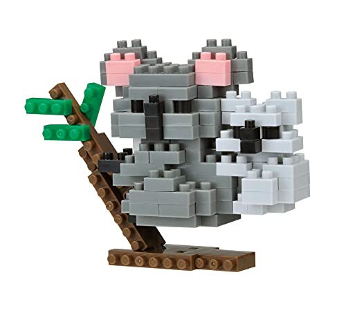 Bandai - Nanoblock - Koala - Mini-Bausteinfigur - Baukastenspiel - Pixel-Tierfiguren-Bausatz Koala - NBC257 von nanoblock