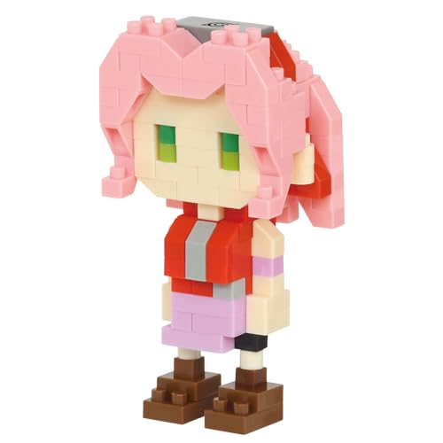 Bandai - Nanoblock - Figurine Naruto Shippuden - Sakura Haruno - Mini-Figur mit 160 Bausteinen - Bausatz Figur Modell - Baukit Spielzeug für Kinder ab 12 Jahren - Jugendliche Erwachsene - NBCN136 von nanoblock