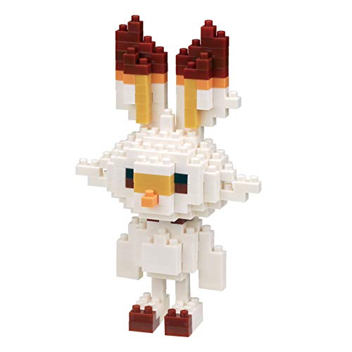 nanoblock NAN21611 Pokemon Scorbunny Flambino Hopplo Building Toy, Multicolored von nanoblock