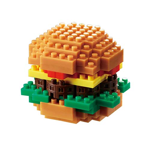 Nanoblock Klemmbaustein Set Mini Series Hamburger 120 Teile, Geschicklichkeitslevel 2, NBC-217 von nanoblock