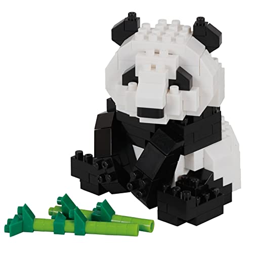 Bandai - Nanoblock - Riesenpanda - Mini-Bausteinfigur - Baukastenspiel - Pixel-Tierfiguren-Bausatz Panda - NBC328 von nanoblock