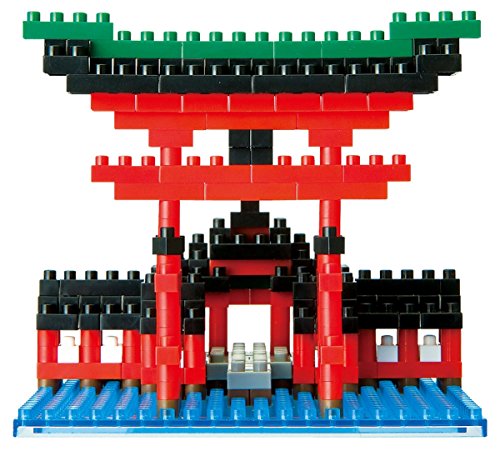 nanoblock NBH-017- Big Torii Itsukushima Shrine, Minibaustein 3D-Puzzle, Sights to See Serie, 350 Teile, Schwierigkeitsstufe 2, mittel von nanoblock