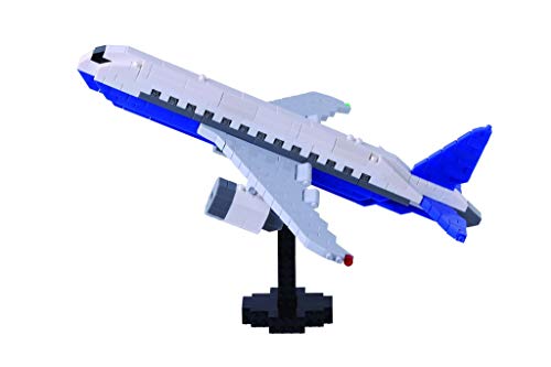 nanoblock NBM-013 - Airliner, Flugzeug, Minibaustein 3D-Puzzle, Advanced Hobby Series, 500 Teile, Schwierigkeitsstufe 3, schwer von nanoblock