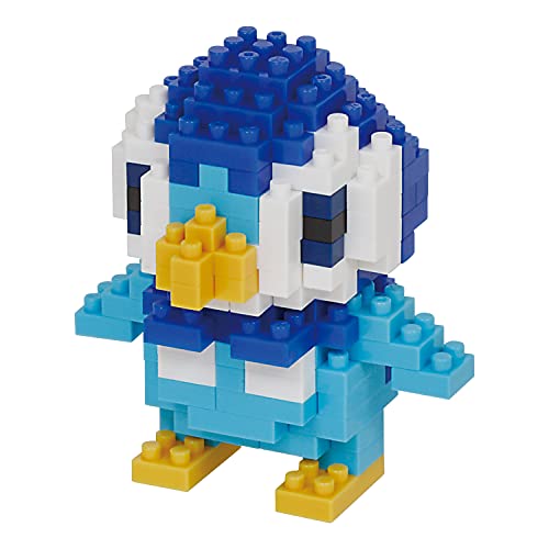 nanoblock -NBPM-079 - Pokemon Piplup Tiplouf Plinfa, Merhfarbig, Bandai von nanoblock