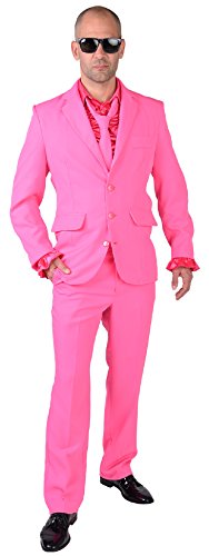 M218287-4-XL pink Herren Anzug Smoking Sakko Hose und Krawatte Gr.XL von narrenkiste