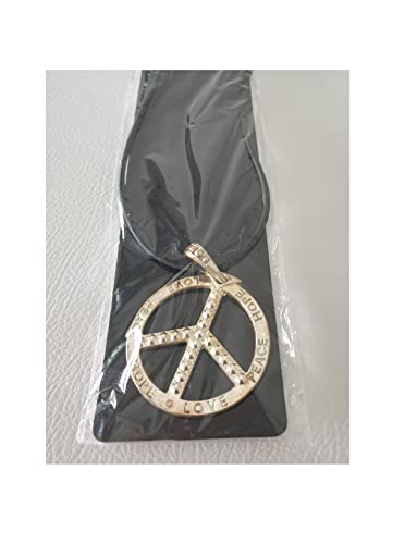 O47621 goldfarbend Damen Herren Hippie Kette Peace von narrenkiste