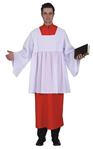 O7181-54-56 rot-weiß Herren Messdiener Gewand Kostüm Gr.54-56 O7181-54-56 rot-weiß Herren Messdiener Gewand Kostüm Gr.54-56 von narrenkiste