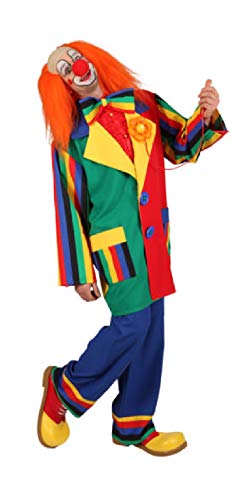 O7564-54-56 bunt Herren Clown Mantel Clowns Jacke Gr.54-56 von narrenkiste