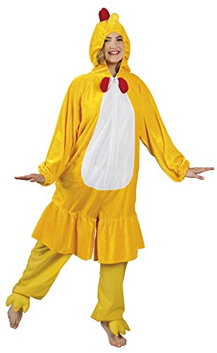 narrenkiste B88004-116 Kinder Damen Herren Huhn Overall-Kostüm bis max.116 cm Körpergröße von narrenkiste