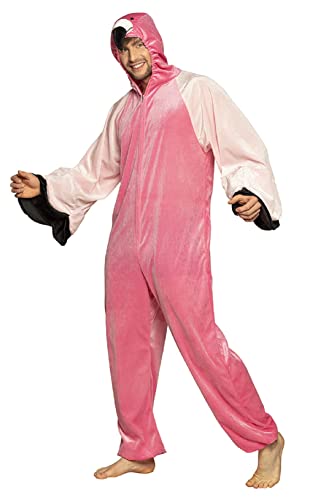 narrenkiste B88068-195 pink-rosa Kinder Mädchen Junge Flamingo Kostüm-Overall bis max.195 cm Körpergröße von narrenkiste