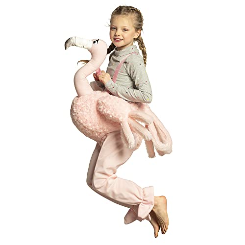 narrenkiste B88079 rosa Kinder Junge Mädchen Flamingo-Vogel Kostüm Plüsch-Reittier Reitflamingo von narrenkiste