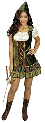 narrenkiste K31250590-44-46 Damen Robin Hood Kostüm Kleid Gr.44-46 von narrenkiste