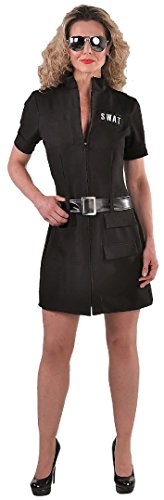 narrenkiste M215148-XXL schwarz Damen SWAT Uniform Polizei Kostüm Gr.XXL von narrenkiste