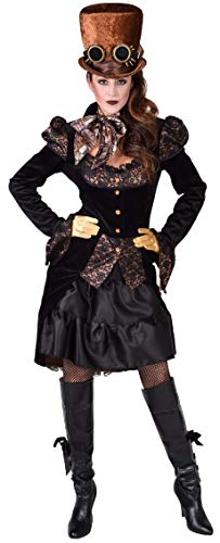 narrenkiste M218121-XS schwarz Damen Rokoko Steampunk Jacke mit Spize Gr.XS von narrenkiste