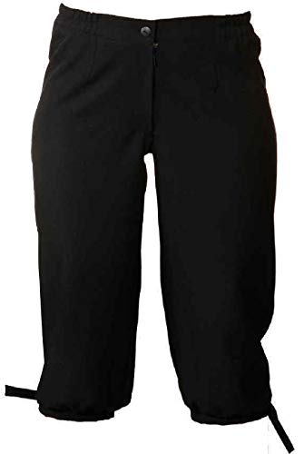 narrenkiste O9477-36-38 schwarz Damen Kniebundhose Mittelalter-Pirat Gr.36-38 von narrenkiste