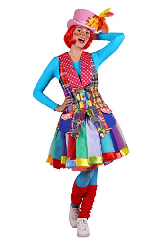 narrenkiste T2940-M Mehrfarbig Damen Clown Weste Gr.M=40 von narrenkiste