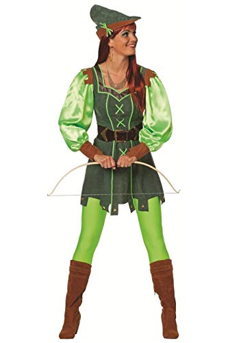 narrenkiste W4338-38-A grün Damen Robin Hood Kostüm Jäger Kleid Gr.38 von narrenkiste