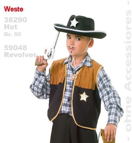 Sheriff Weste Kinder inkl Sheriffstern Gr. 152 von narrenwelt