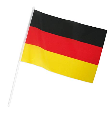 narrenwelt Flagge Fan Deutschland BRD ca. 16 x 25 cm am Stab ca. 30 cm von narrenwelt