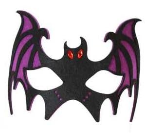 narrenwelt Halloween - Maske Halloweenmaske Fledermaus lila Kinder und Erwachsene Augenmaske Fasching Accessoire von narrenwelt