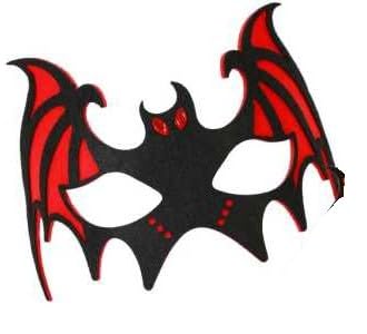 narrenwelt Halloween - Maske Halloweenmaske Fledermaus rot Kinder und Erwachsene Augenmaske Fasching Accessoire von narrenwelt