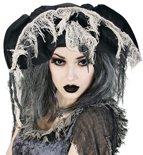 narrenwelt Hut Zombie - Pirat Piratenhut Zombie Horror Halloween Gothic Piratenhut 58cm Erwachsene von narrenwelt