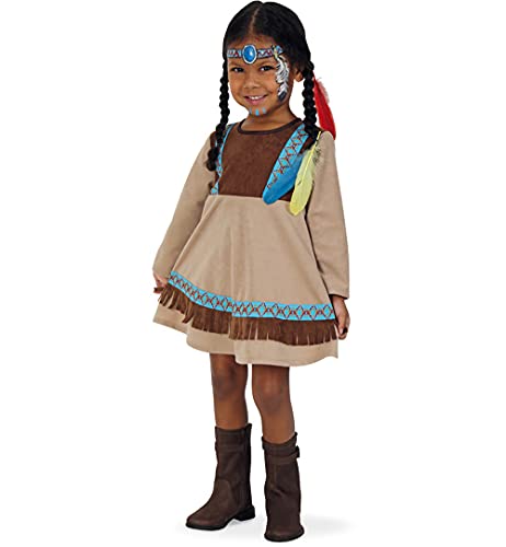 narrenwelt Indianerin Kleine Feder Indianermädchen Kleid Baby Kleinkind Kostüm Kinder-Kostüm Gr 98 von narrenwelt