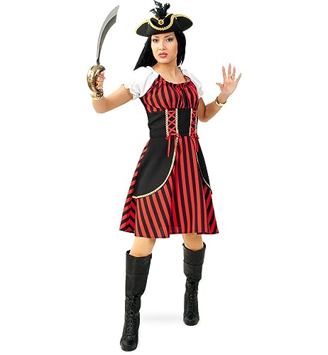 narrenwelt Piratin Royal Pirate Lady 40 Pirat Damen Fasching Kostüm von narrenwelt