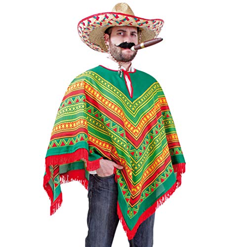 narrenwelt Poncho Rodrigo Mexikaner Gaucho Unisex Erwachsene XL von narrenwelt