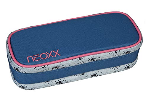 neoxx Catch Schlamperbox - Schlampermäppchen für Kinder mit stylischem Flamingo Design, Federmäppchen mit Zwei Reißverschluss Taschen von neoxx