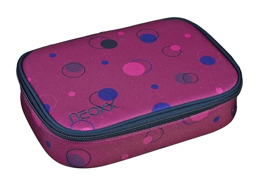 neoxx - Schlamperbox Dunk Bubble me Around – aus recycelten PET-Flaschen – Platz für EIN Geodreieck – Stifte Flap mit 26 Stifteschlaufen – ca. 23,5 x 17 x 6,5 cm – für Mädchen von neoxx