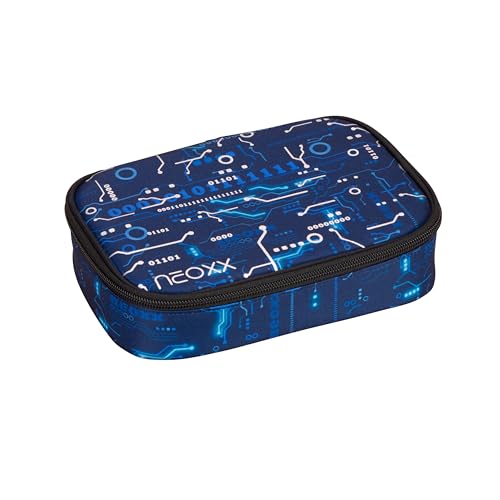 neoxx - Schlamperbox Dunk Next Level – Platz für EIN Geodreieck – Stifte Flap mit 26 Stifteschlaufen – ca. 23,5 x 17 x 6,5 cm – für Schulkinder von neoxx