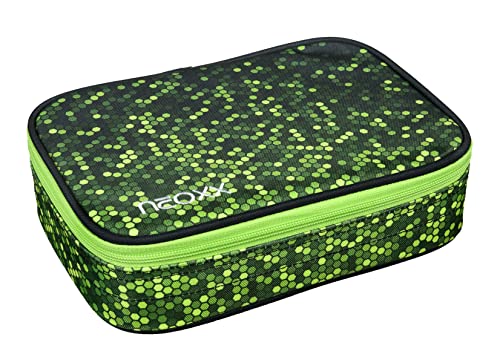 neoxx - Schlamperbox Dunk Pixel in My Mind – aus recycelten PET-Flaschen – Platz für EIN Geodreieck – Stifte Flap mit 26 Stifteschlaufen – ca. 23,5 x 17 x 6,5 cm – für Jungen und Mädchen von neoxx