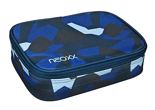 neoxx - Schlamperbox Dunk Camo Nation – aus recycelten PET-Flaschen – Platz für EIN Geodreieck – Stifte Flap mit 26 Stifteschlaufen – ca. 23,5 x 17 x 6,5 cm – für Jungen von neoxx