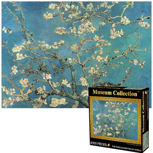 Puzzle 2000 Teile Erwachsene Mandelblüte von Vincent Van Gogh 39.4" x 27.6" Puzzles für Erwachsene Klassische Puzzles 2000 Teile Erwachsene Van Gogh Puzzles Schwer Erwachsene 2000 Teile von newsbirds